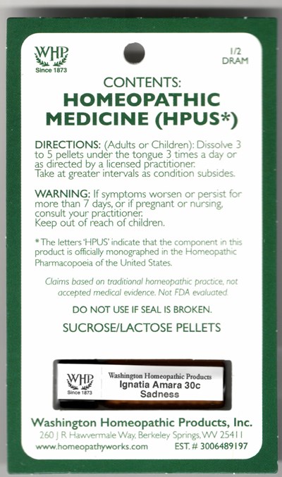 Label - Ignatia Amara 30c